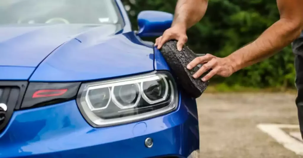 remove flex seal spray from car paint
