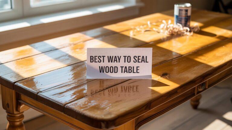 Best Way to Seal Wood Table