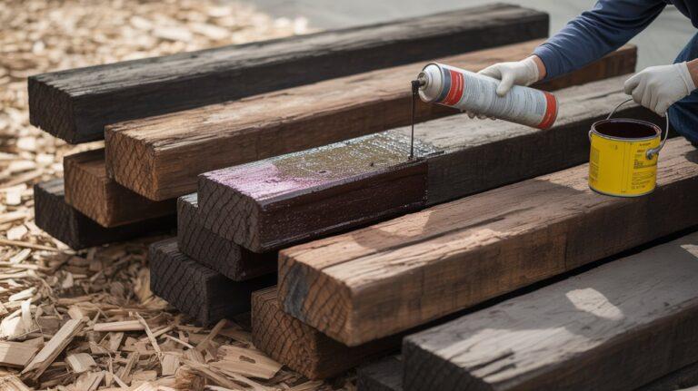 How to Seal Creosote Treated Railroad Ties