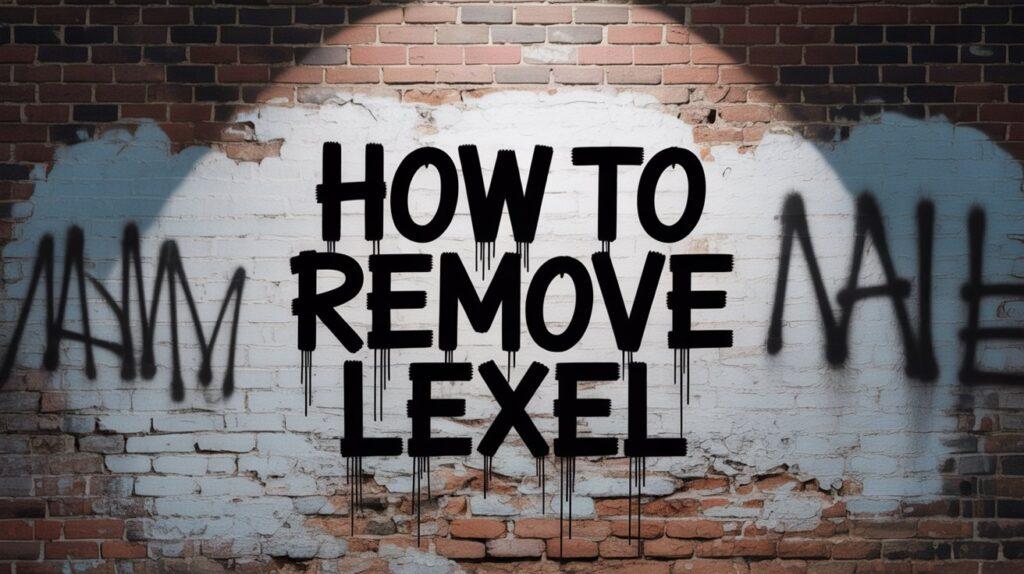 How to Remove Lexel